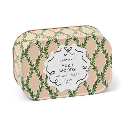 Vela de lata Chérie - Pink & Green - Yuzu Woods - Paddywax