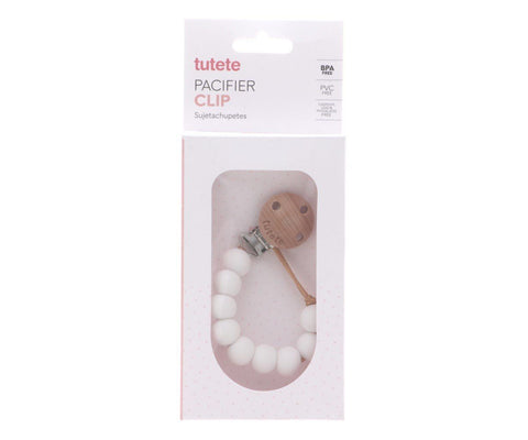 Attache-tétine en silicone nude – Tutete
