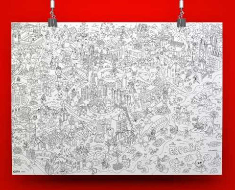 Poster XL “España” para colorear – OMY