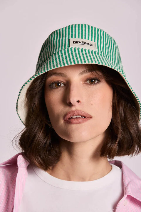 Gorro de pescador Bob - Rayas verdes - Hindbag