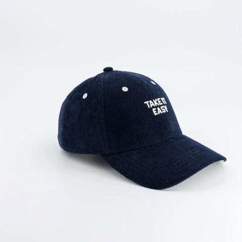 Gorra de pana Take it easy – Azul
