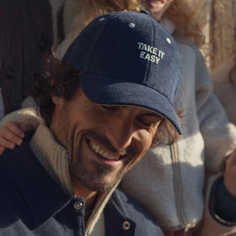 Gorra de pana Take it easy – Azul