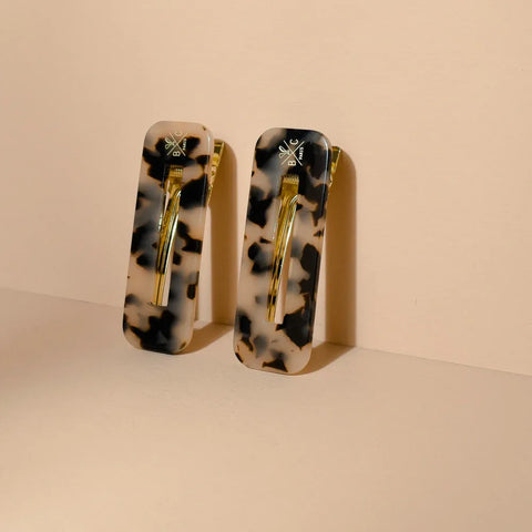 Set de 2 horquillas para el pelo efecto carey – Bachca