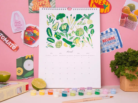 Kit creativo pintura por números  - Calendario 2027 Frutas y Verduras – La Petite Épicerie