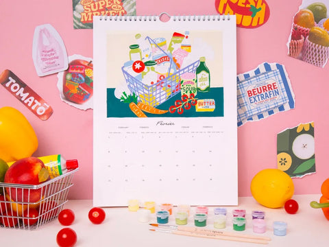 Kit creativo pintura por números  - Calendario 2027 Frutas y Verduras – La Petite Épicerie