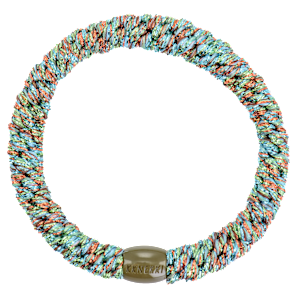 Goma para el pelo - Coral Green Glitter - Kknekki