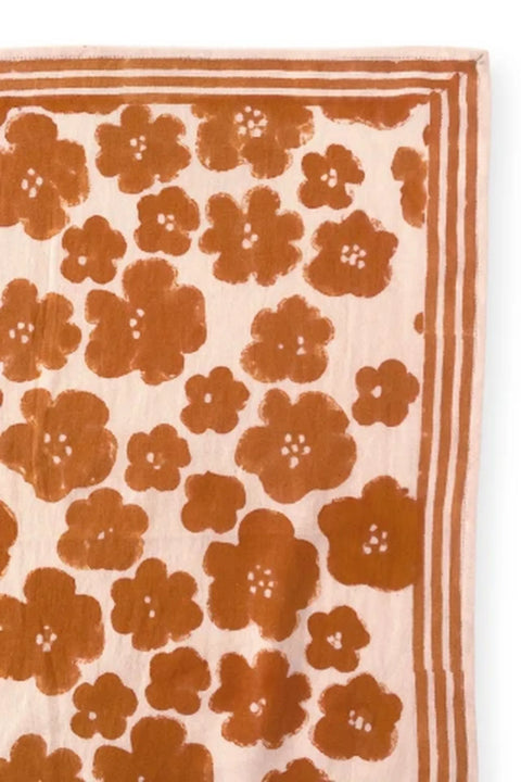 Bufanda Pequeña Manika "Flora Bold" - Naranja