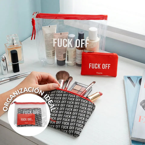 Set de 3 neceseres organizadores "Fuck off" - Fisura