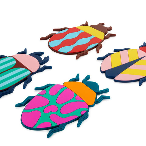 Posavasos "The Beetles" x4 colores – Balvi
