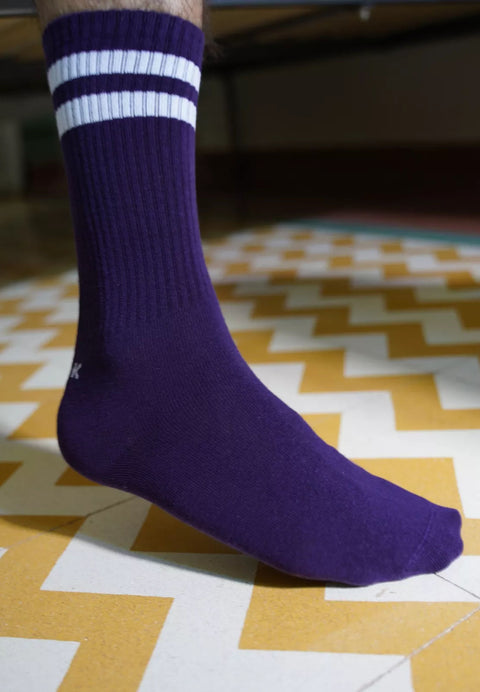 Calcetines deportivos Tenis | Morado y blanco - Klue