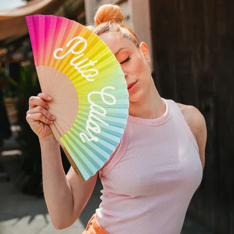 Abanico "Puto calor" arcoíris Brilla en la Oscuridad - Fisura