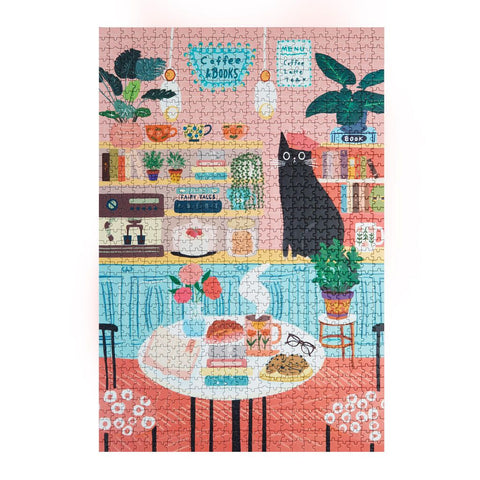 Puzzle 1000 piezas de cartón - Cat Cafe - Balvi