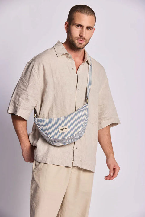 Riñonera Andrea con rayas Azul - Hindbag