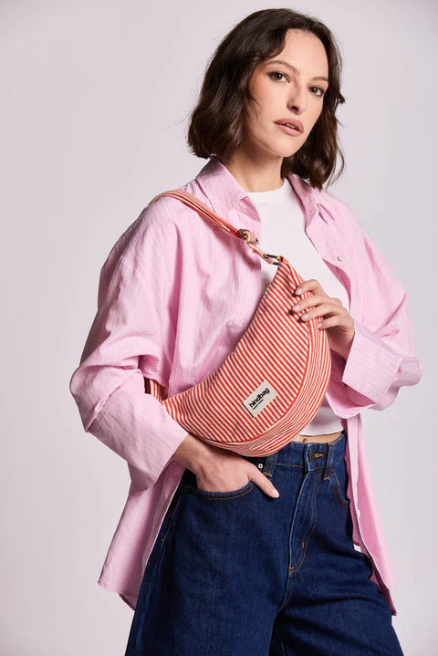 Riñonera Andrea con rayas Rojas - Hindbag
