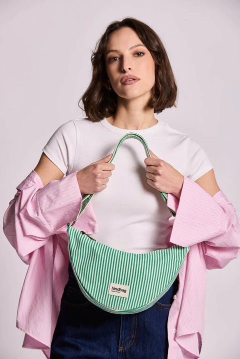 Riñonera Andrea con rayas Verde - Hindbag