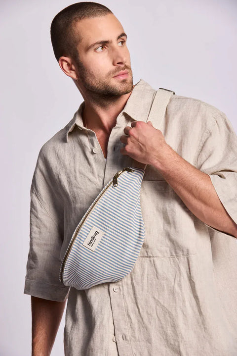 Riñonera Olivia con rayas Azul - Hindbag