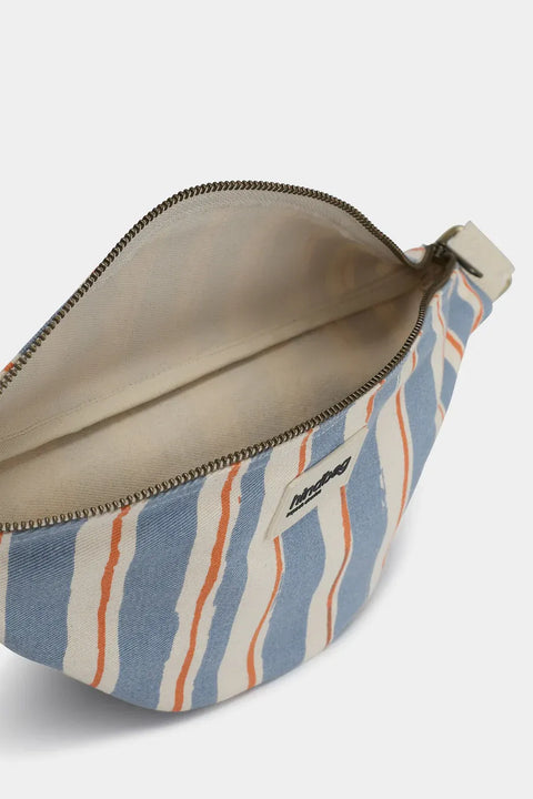 Riñonera Olivia con rayas Naranja y Azul - Hindbag