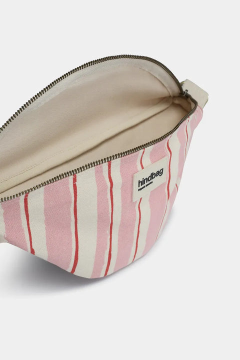 Riñonera Olivia con rayas Rojo y Rosa - Hindbag