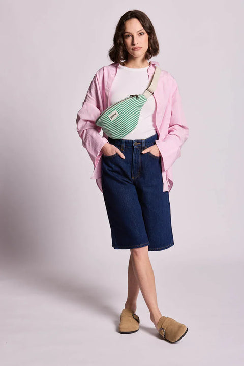 Riñonera Olivia con rayas Verde - Hindbag