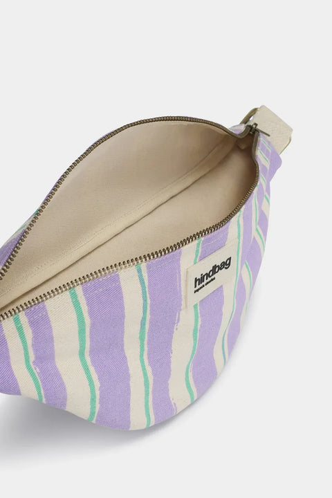 Riñonera Olivia con rayas Verde y Lila - Hindbag