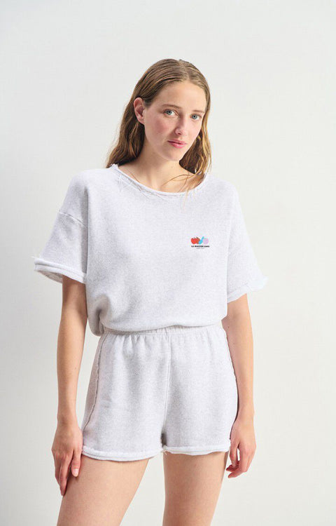Short mujer Atubay - Gris Jaspeado  – American Vintage