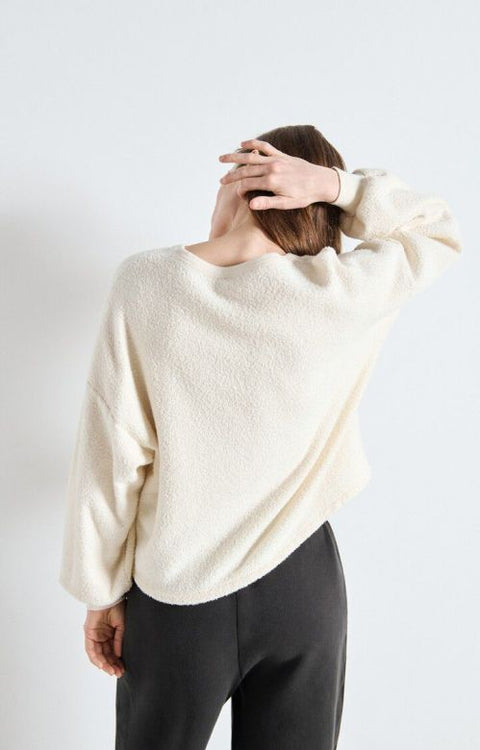 Sudadera mujer Bobypark Ecru - American Vintage