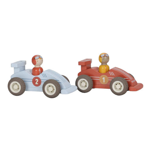 Set de coches de carrera retroceso FSC – juguetes madera niño | Little Dutch