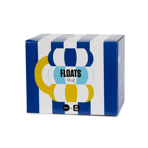 Mug Floats amarillo y azul 300 ml cerámica - Balvi