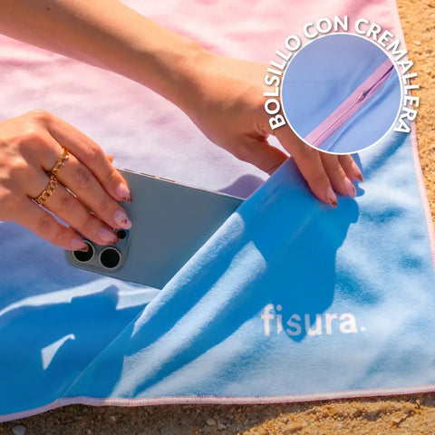 Toalla de playa 180x100 cm “It’s Fucking Hot” degradado - Fisura