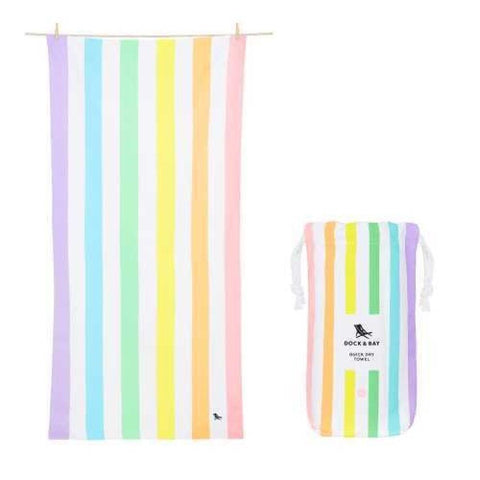 Toalla secado rápido Summer Rainbow Pastel XL 2x0,9 M - Dock & Bay (Copia)