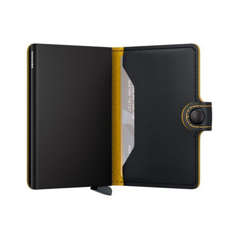 MiniWallet - Matte Black & Ochre - Secrid