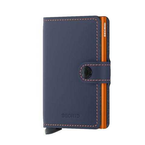 MiniWallet - Matte Night blue & Orange - Secrid