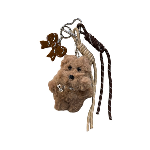 BIJOU DE SAC BS239 CHIEN PELUCHE NOEUD