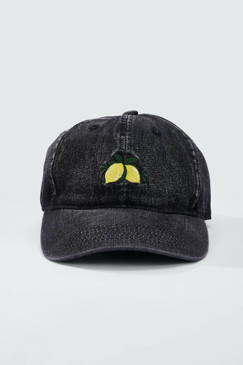 Casquette en coton avec broderie citrons MJ323HK