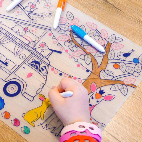 Kit de colorear reutilizable “Dream Van” - Super Petit