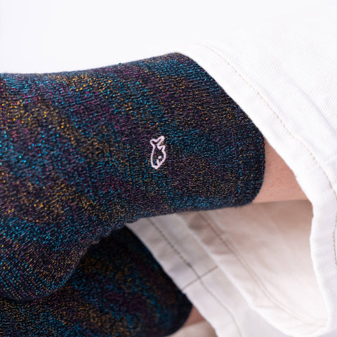 Calcetines de mujer con brillo - Negro/Multicolores - Billybelt