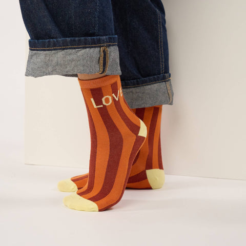 Chaussettes en coton peigné Rayées - Love