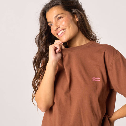 T-shirt femme en 100% coton biologique - Marron