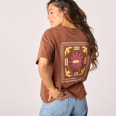 T-shirt femme en 100% coton biologique - Marron
