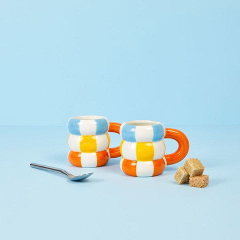 Set de tazas de café Floats naranja 2x75 ml – tazas espresso originales | Balvi