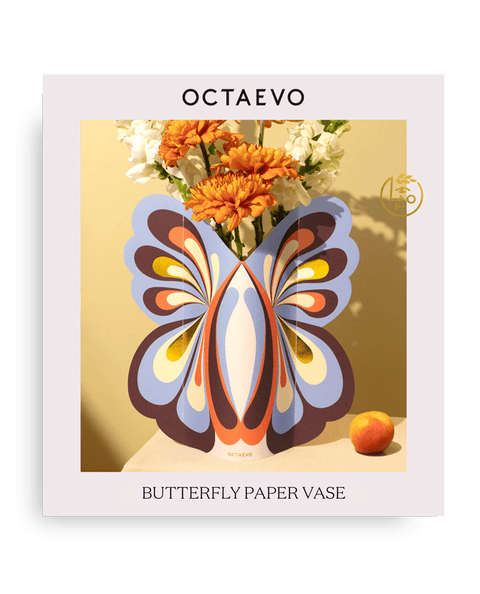 Vase en papier papillon