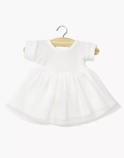 Tutú blanco de manga corta Rosana para muñecas Gordis 34 cm - Minikane