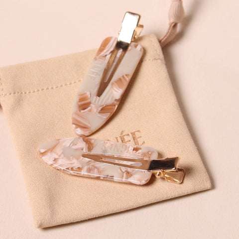 Barrettes Nougat  (Paire)