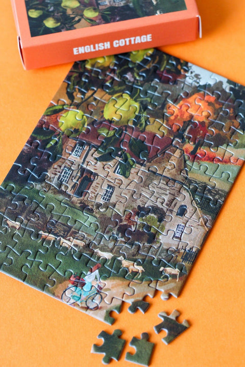 Mini-puzzle de 99 piezas -  English Cottage - Piecely Puzzles