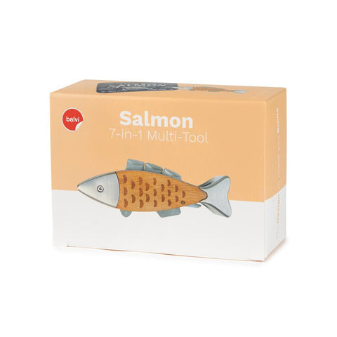 Multiherramienta Wild Salmon - caja metal madera - Balvi