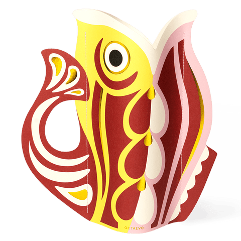 Vase en papier poisson