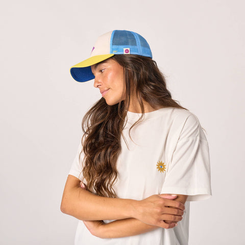 Gorra Trucker algodón Amarillo y azul - Billybelt