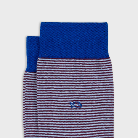 Calcetines con rayas burdeos y azul - 41/46 - Billy Belt