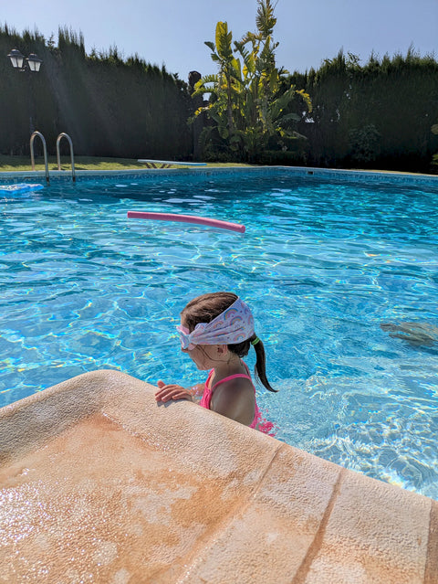 Máscara infantil “Babymask Surf” con turbante amarillo – Funwater