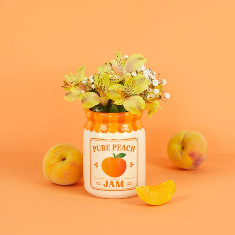 Mini florero Peach Jam naranja cerámica 12,5 cm - Balvi